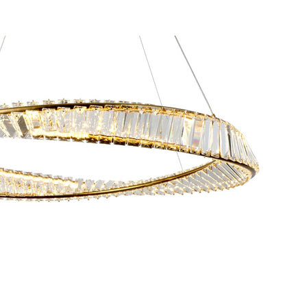 Sparkle Gold Ring LED Pendant Ceiling Light 50w