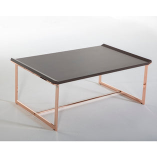 Roman Matte Grey and Rose Gold Coffee Table