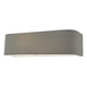 Ronda 2 Light Faux Silk Grey Wall Light
