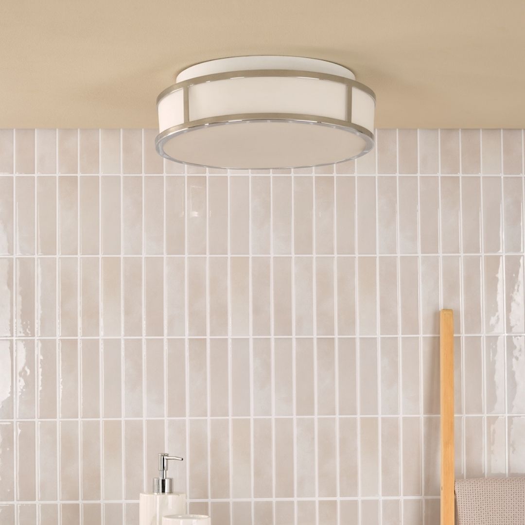 Royce 2-Light Polished Chrome IP44 Flush Ceiling Light