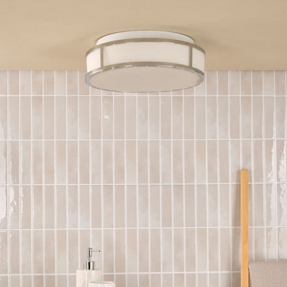 Royce 2-Light Polished Chrome IP44 Flush Ceiling Light