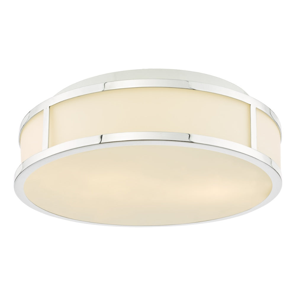 Royce 2-Light Polished Chrome IP44 Flush Ceiling Light
