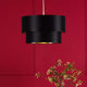 Rute Black & Gold Pendant Shade