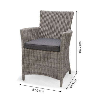 Palma 6 Seater Rounded Outdoor Dining Set