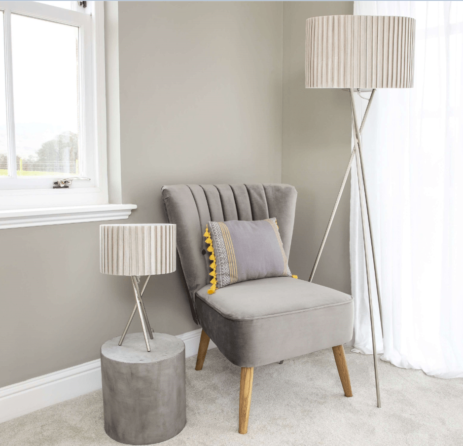 Sabella 43cm Table Lamp Satin Nickel