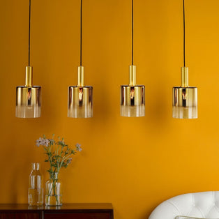 Savannah 4-Light Satin Gold Bar Pendant