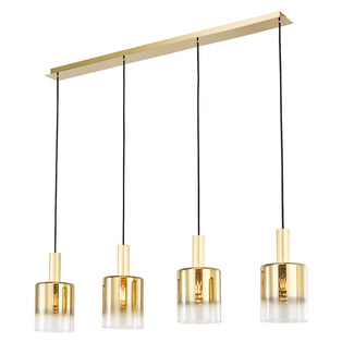 Savannah 4-Light Satin Gold Bar Pendant