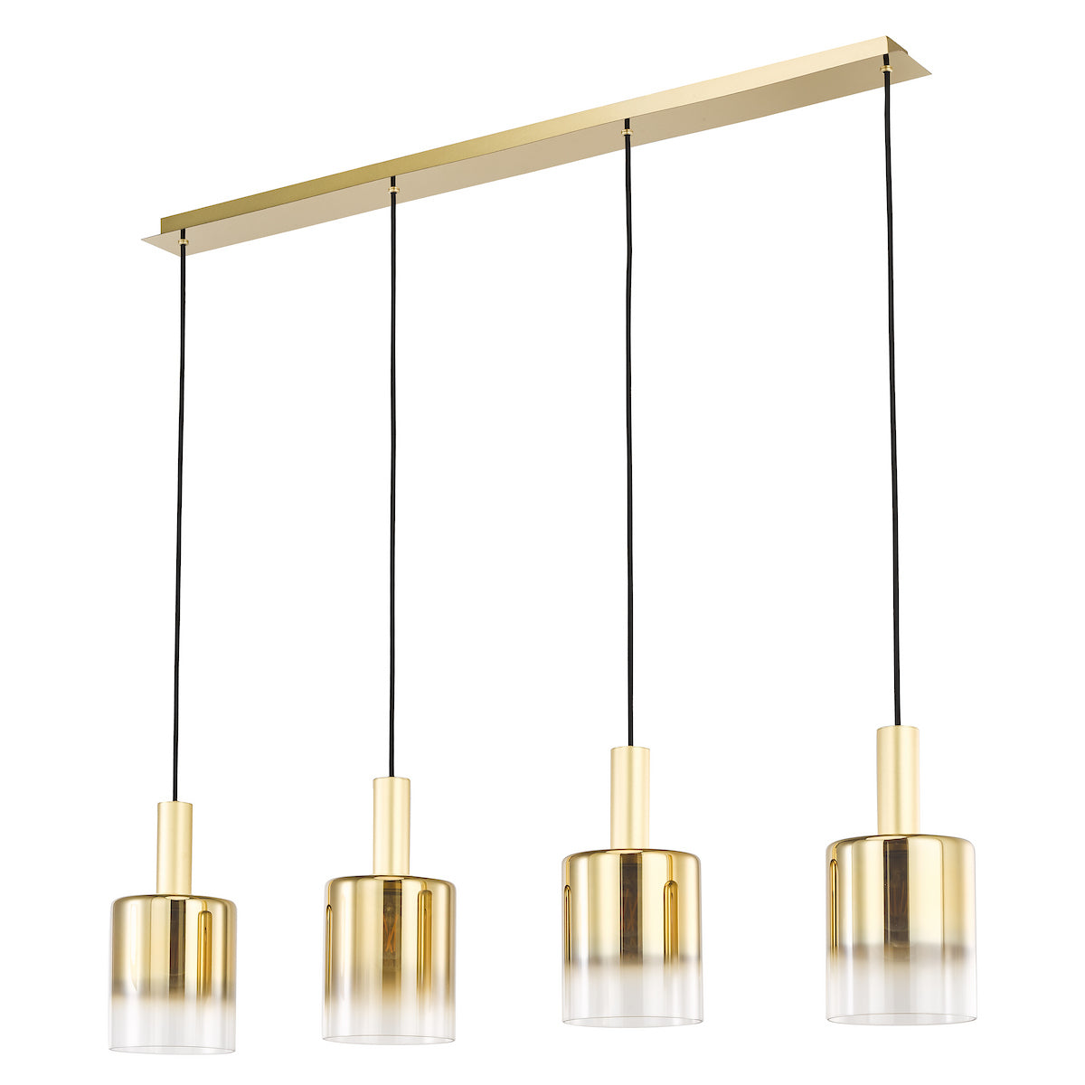 Savannah 4-Light Satin Gold Bar Pendant