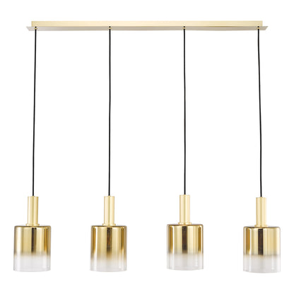 Savannah 4-Light Satin Gold Bar Pendant