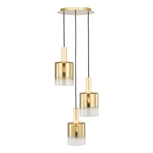 Savannah 3-Light Satin Gold Cluster Pendant