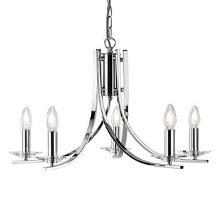 Ascona 5-Light Polished Chrome Chandelier Ceiling Light