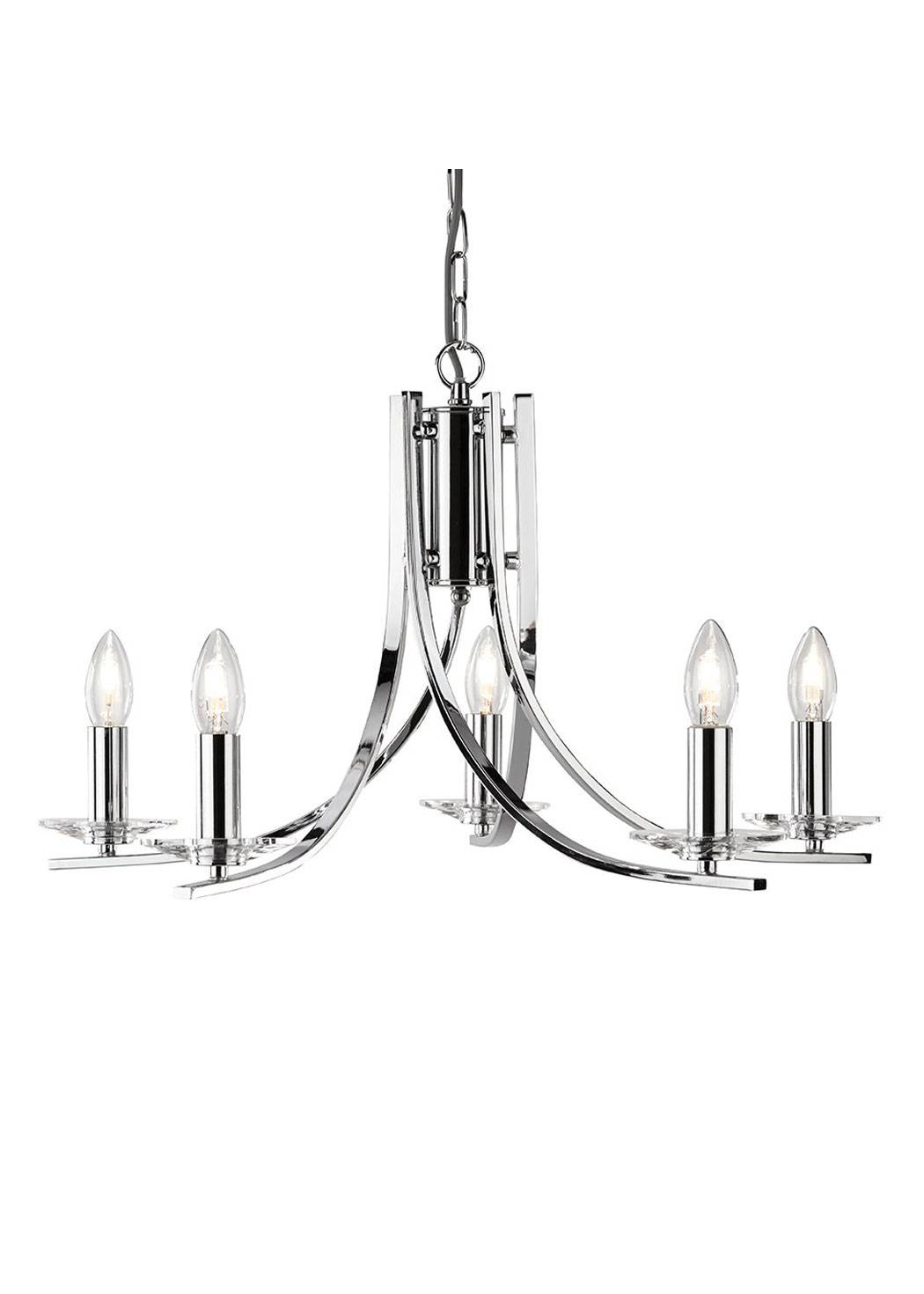 Ascona 5-Light Polished Chrome Chandelier Ceiling Light