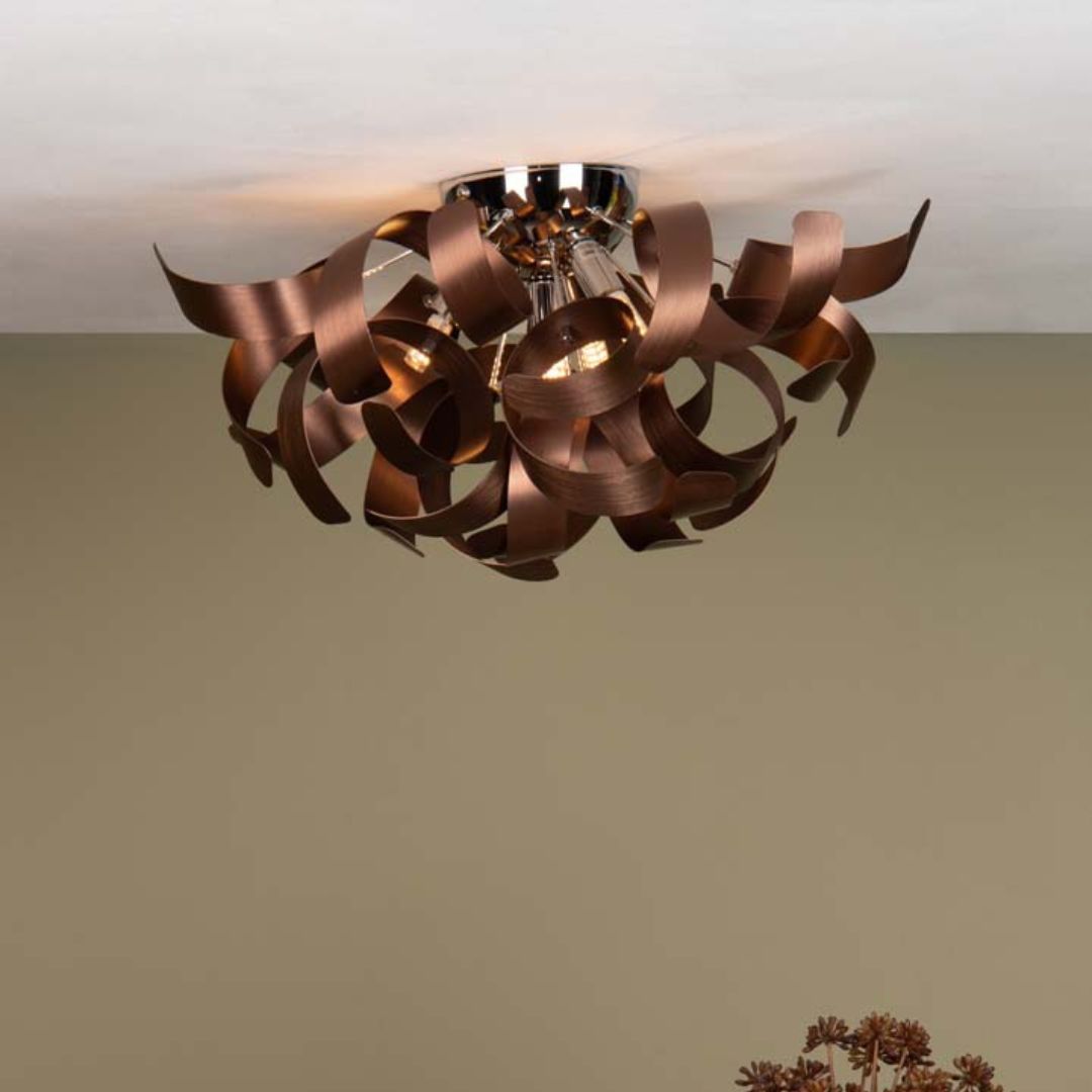 Seren Copper Flush Ceiling Light – Pagazzi