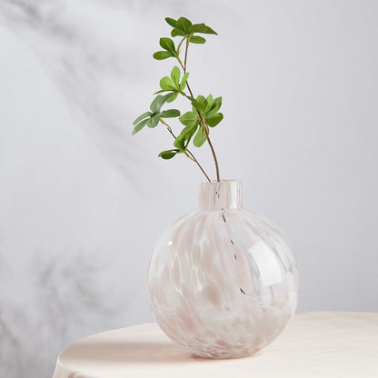Venezia White Glass Vase