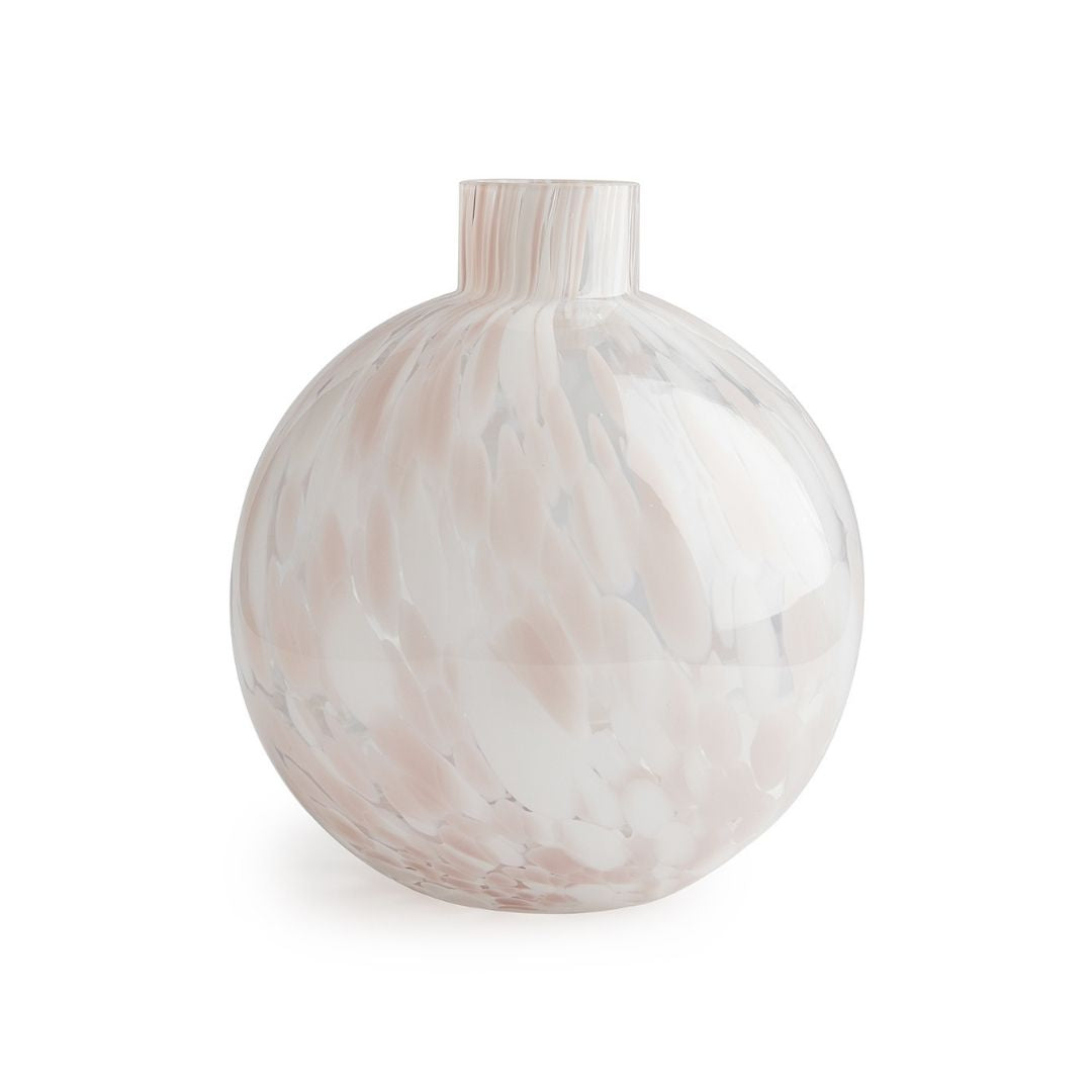 Venezia White Glass Vase