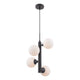Shia Opal Glass and Matt Black 4 Light Pendant Light