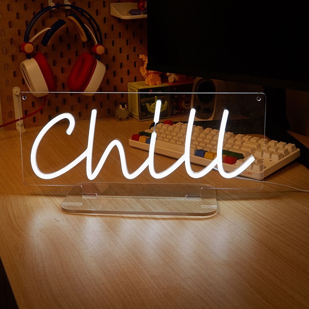 888 White Led Sign Chill White LED Neon Sign – Pagazzi