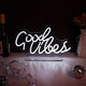 Good Vibes White LED Neon Sign