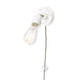 Sika 1 Light White Ceramic Wall Light