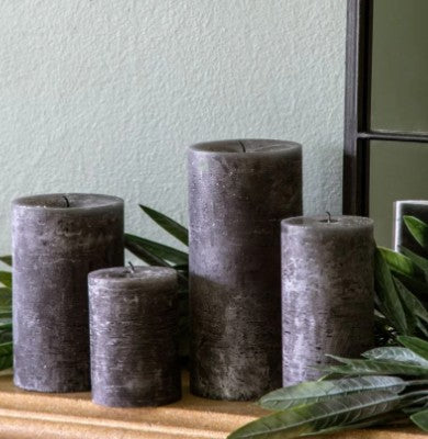 PILLAR SMALL CANDLE SLATE 70X95MM