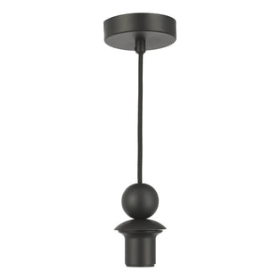 1-Light Matte Black Suspension E27