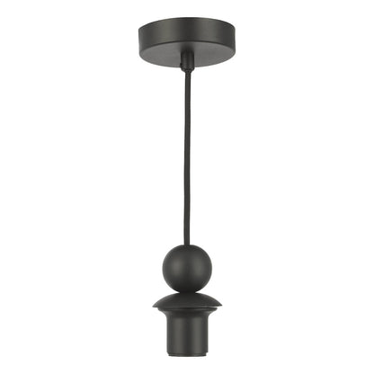 1-Light Matte Black Suspension E27