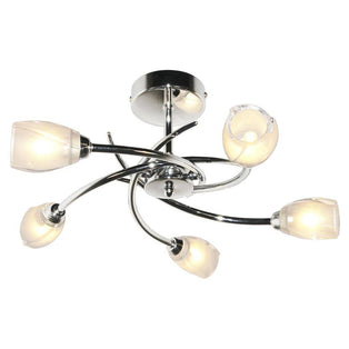 Spike 5 Light Semi Flush Ceiling Light