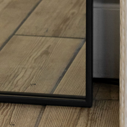 Takara - Full Length Black Metal Rectangle Mirror - 200cm x 150cm