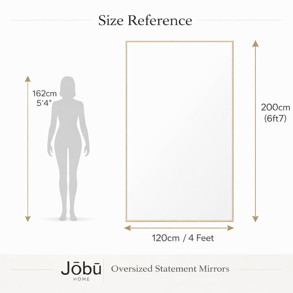 Takara - Full Length Gold Metal Rectangle Mirror - 200cm x 120cm