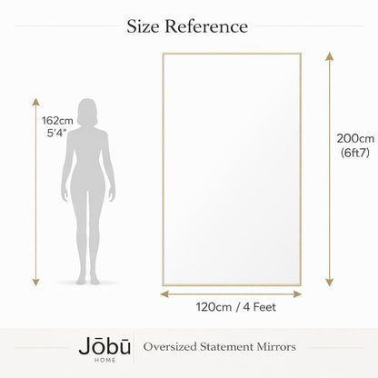 Takara - Full Length Gold Metal Rectangle Mirror - 200cm x 120cm