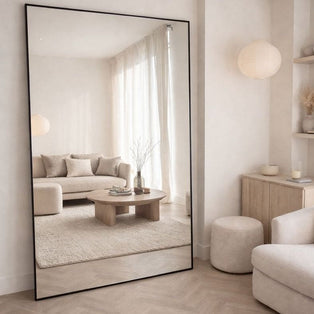 Takara - Full Length Black Metal Rectangle Mirror - 200cm x 120cm