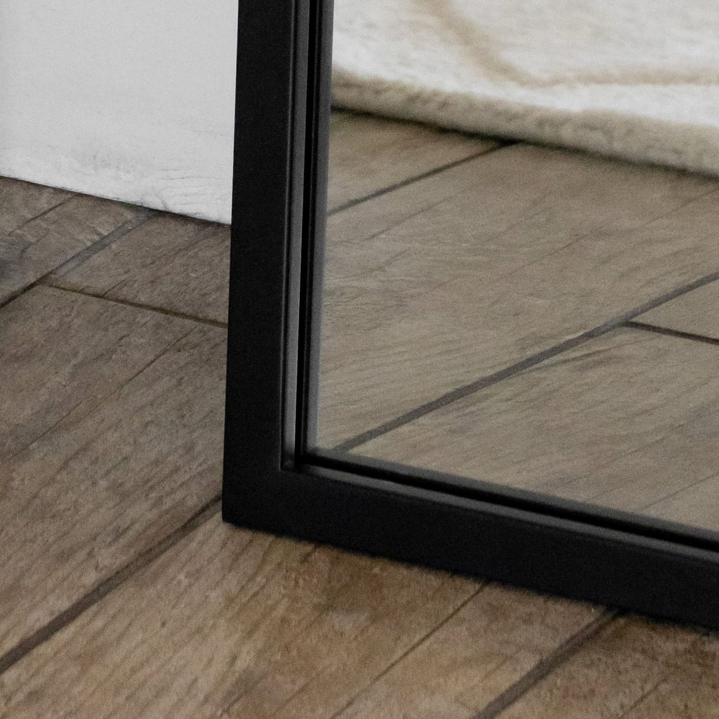 Takara - Full Length Black Metal Rectangle Mirror - 200cm x 120cm