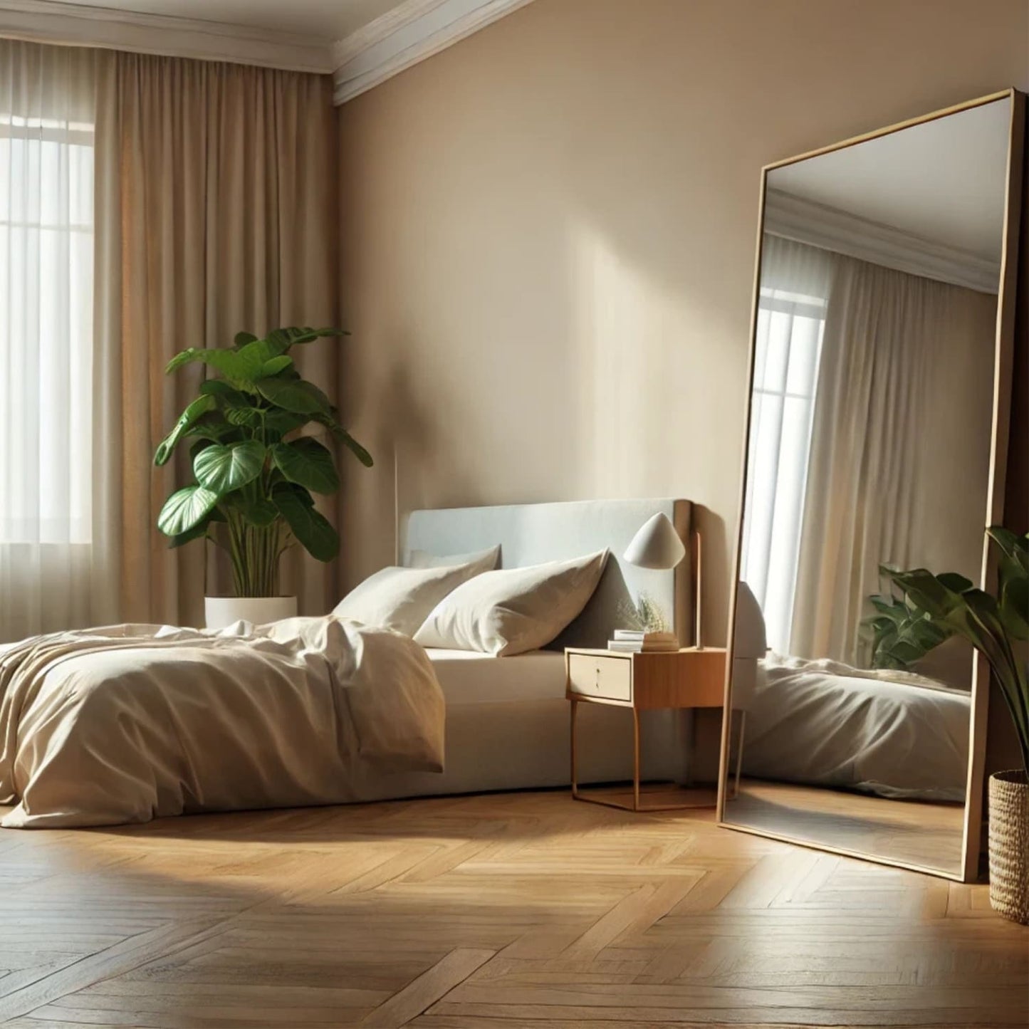 Takara - Full Length Gold Metal Rectangle Mirror - 180cm x 90cm