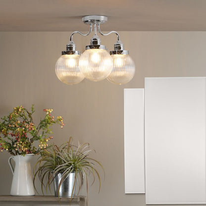 Tamara 3 Light Semi Flush Ceiling Light IP44