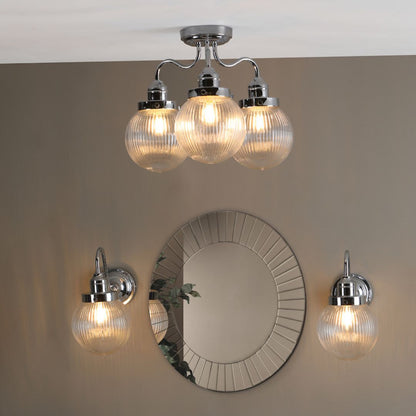 Tamara 3 Light Semi Flush Ceiling Light IP44