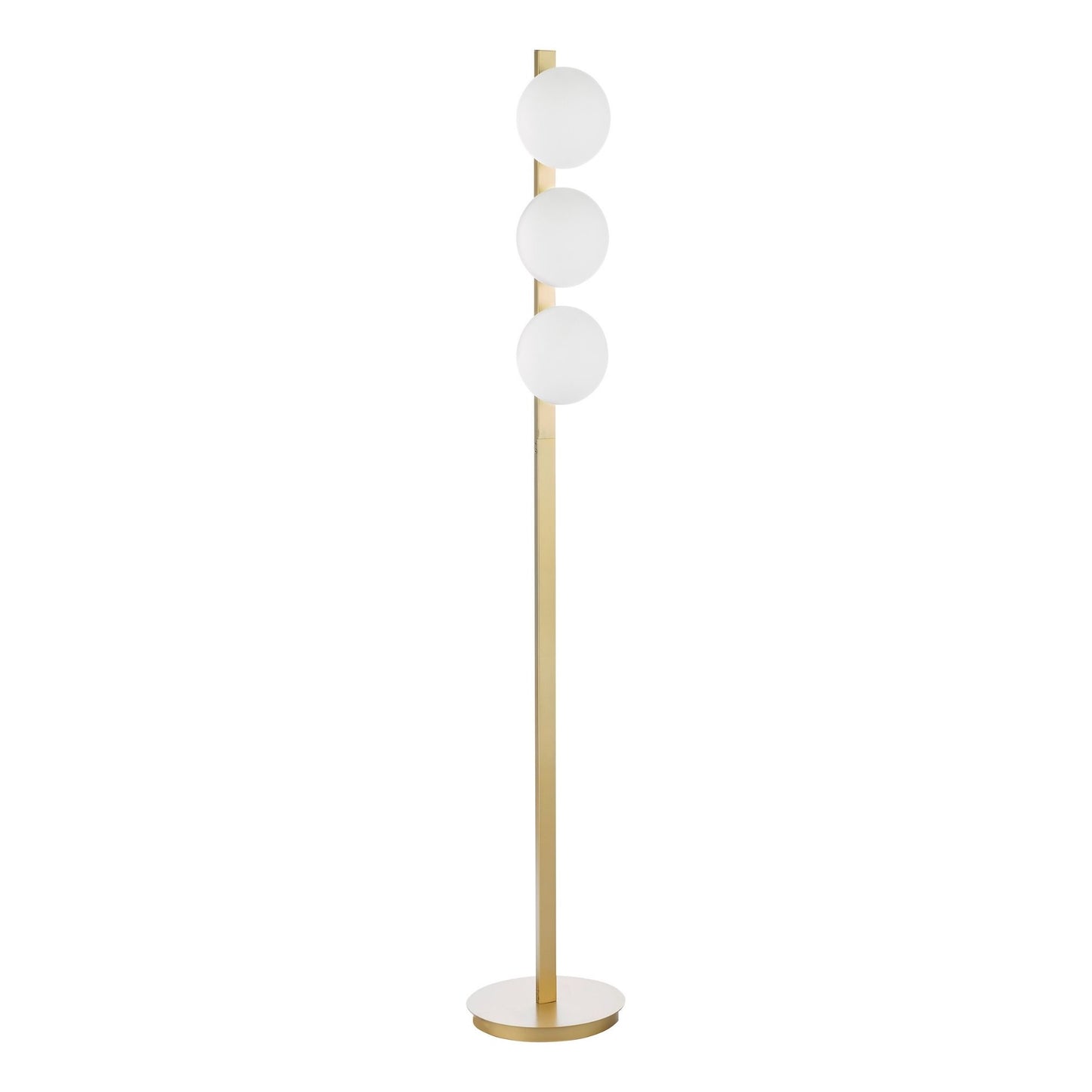 Tauri 3 Light Gold & Opal Glass Floor Lamp