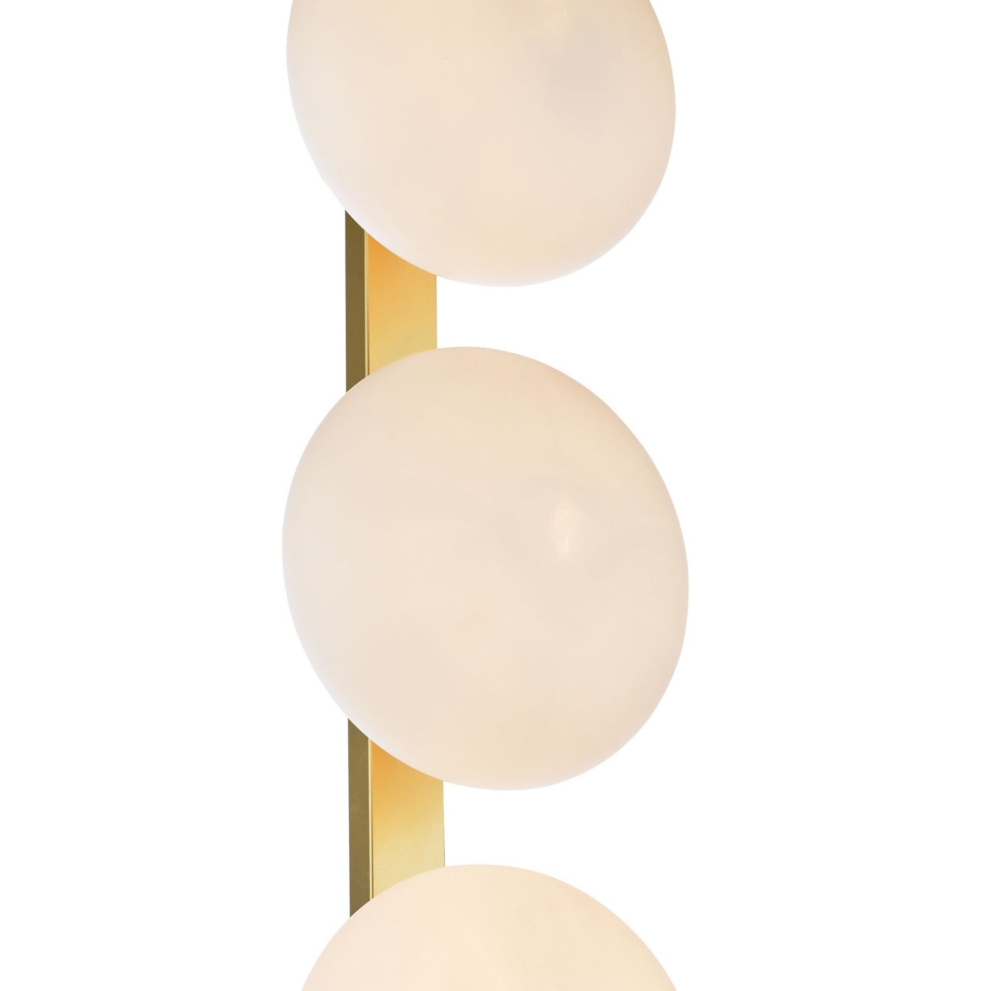 Tauri 3 Light Gold & Opal Glass Floor Lamp