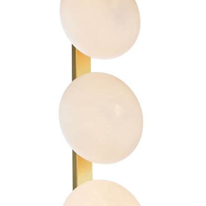 Tauri 3 Light Gold & Opal Glass Floor Lamp