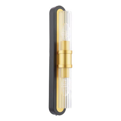 Tess 2-Light Black And Gold Wall Light