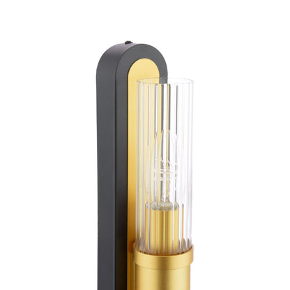 Tess 2-Light Black And Gold Wall Light