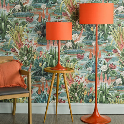 Toledo Burnt Orange Retro Floor Lamp