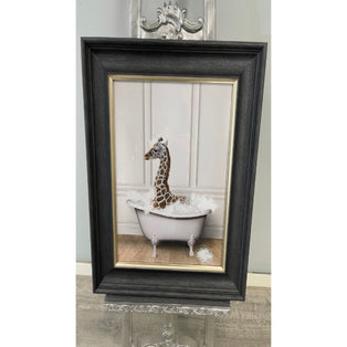 Giraffe Tub 50x40 Wall Art