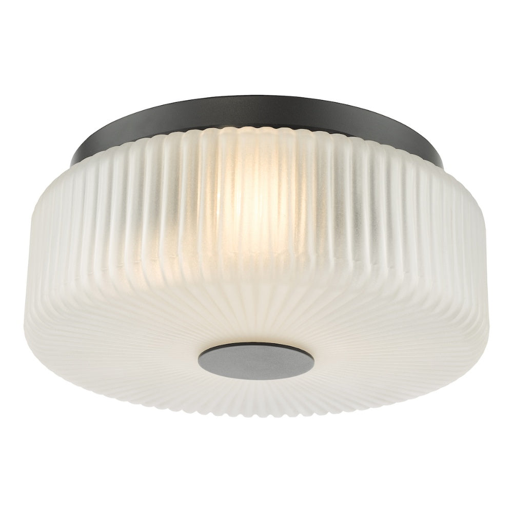 Twyman 3-Light Satin Black IP44 Flush Ceiling Light