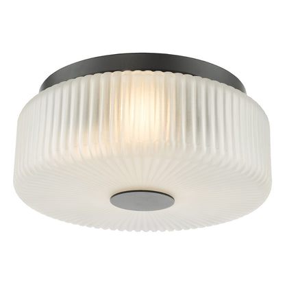 Twyman 3-Light Satin Black IP44 Flush Ceiling Light