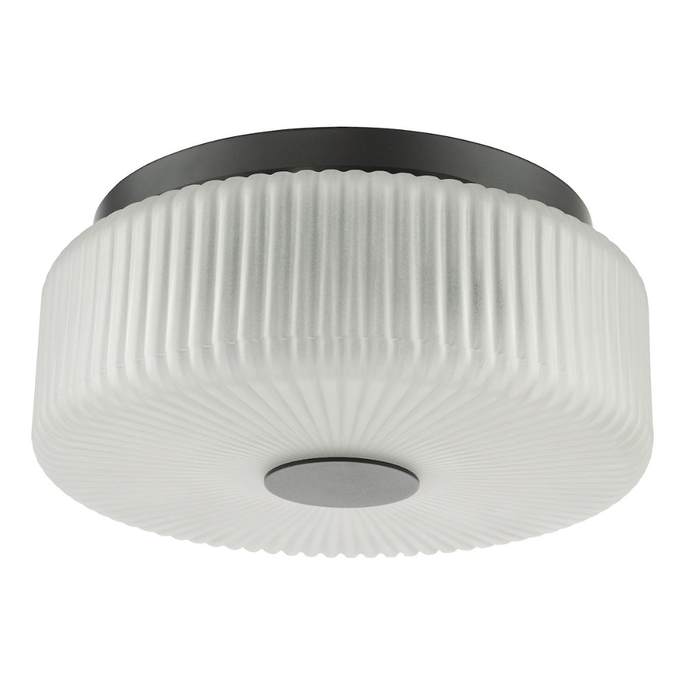 Twyman 3-Light Satin Black IP44 Flush Ceiling Light