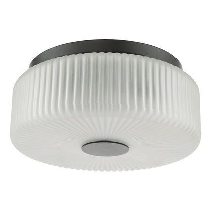 Twyman 3-Light Satin Black IP44 Flush Ceiling Light