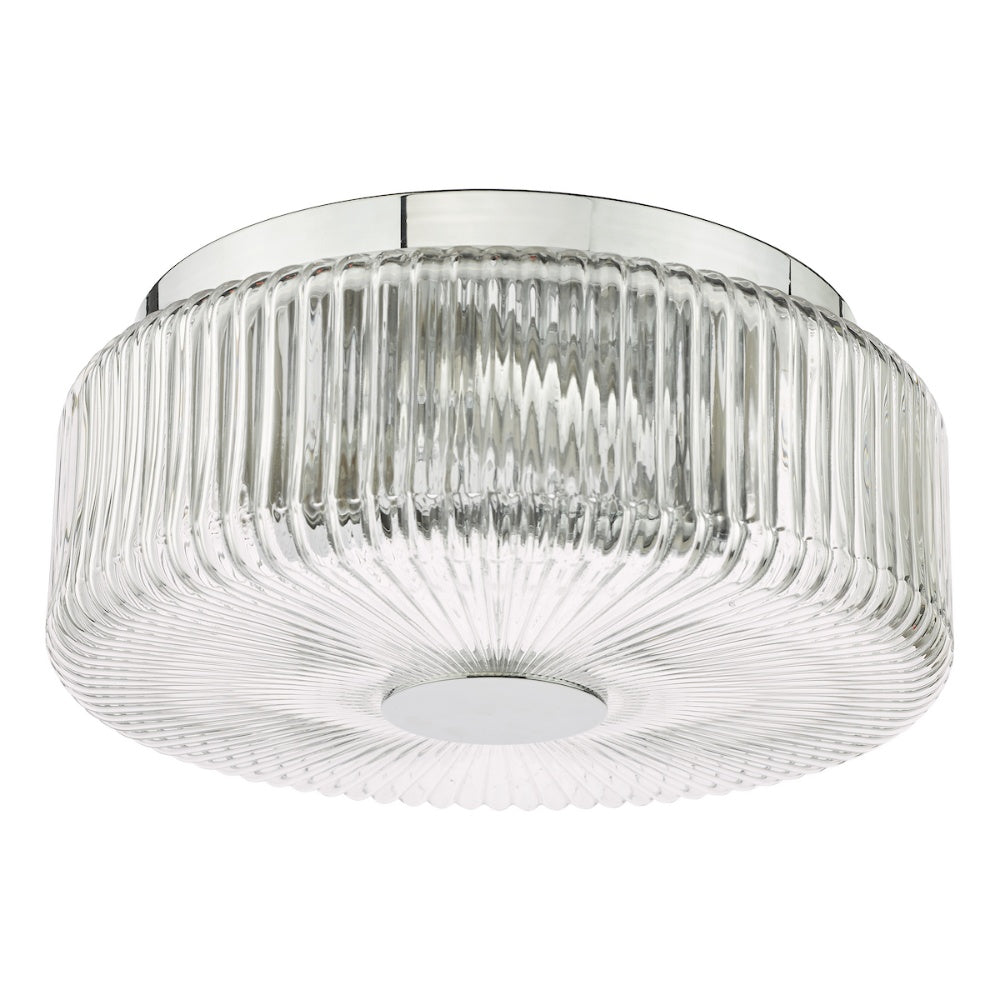 Twyman 3-Light Polished Chrome IP44 Flush Ceiling Light