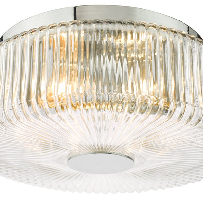 Twyman 3-Light Polished Chrome IP44 Flush Ceiling Light
