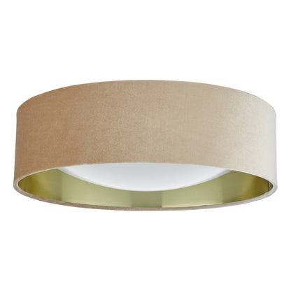 Viera Taupe & Gold Flush Ceiling Light