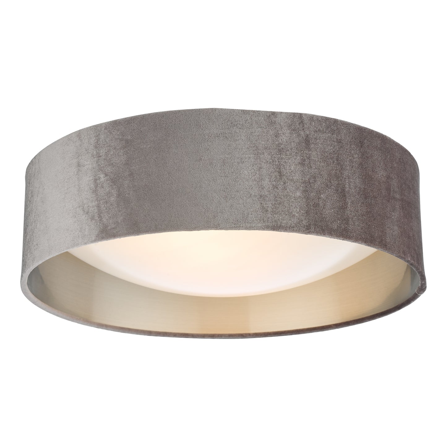 Viera Mink & Silver Flush Ceiling Light
